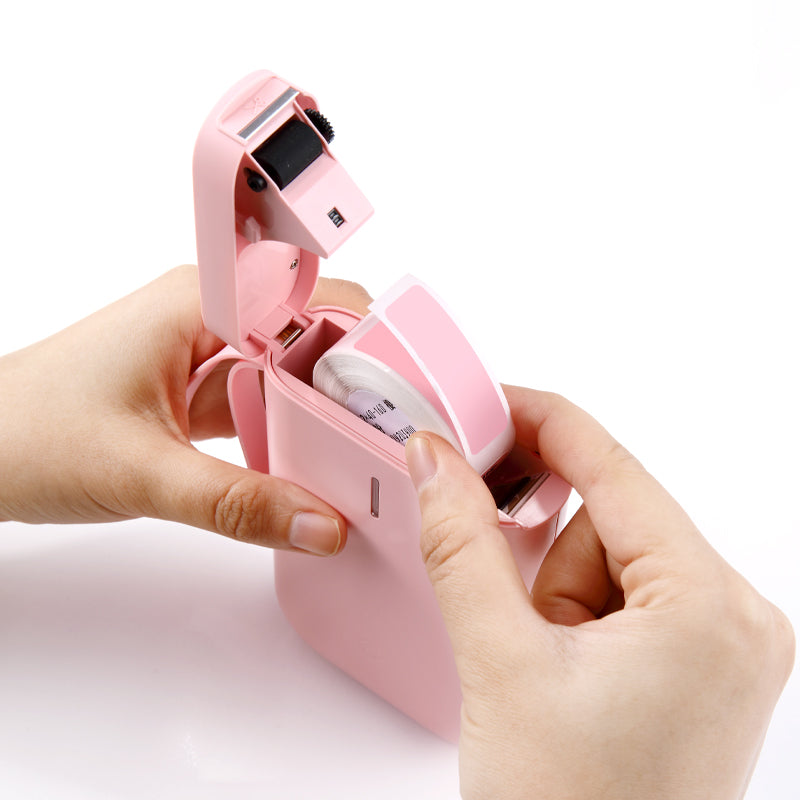 Bluetooth label printer connected to a smartphone app for custom label printing