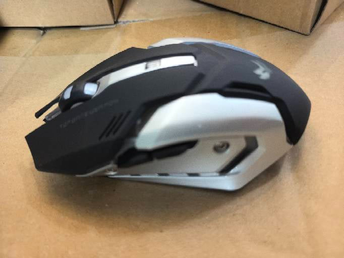 Ergonomic wireless gaming mouse on a modern desk setup