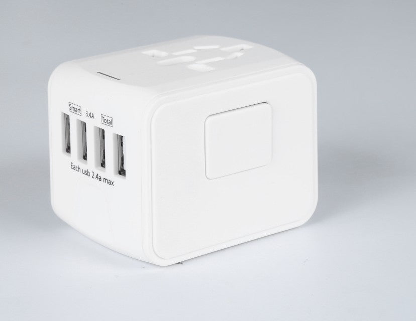 Universal global power adapter with multiple plug options