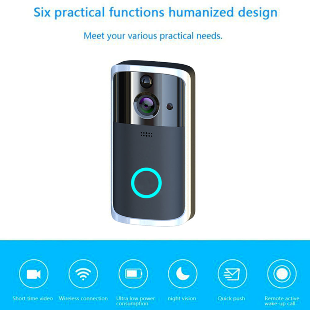 HD smart video doorbell camera with remote viewing
