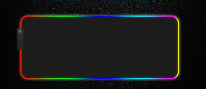 Illuminated gaming desk mat with multiple LED color modes