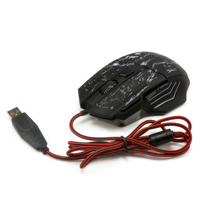 Optical wired gaming mouse for PC desktop setup