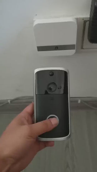 Smart doorbell camera with two-way audio and mobile app monitoring