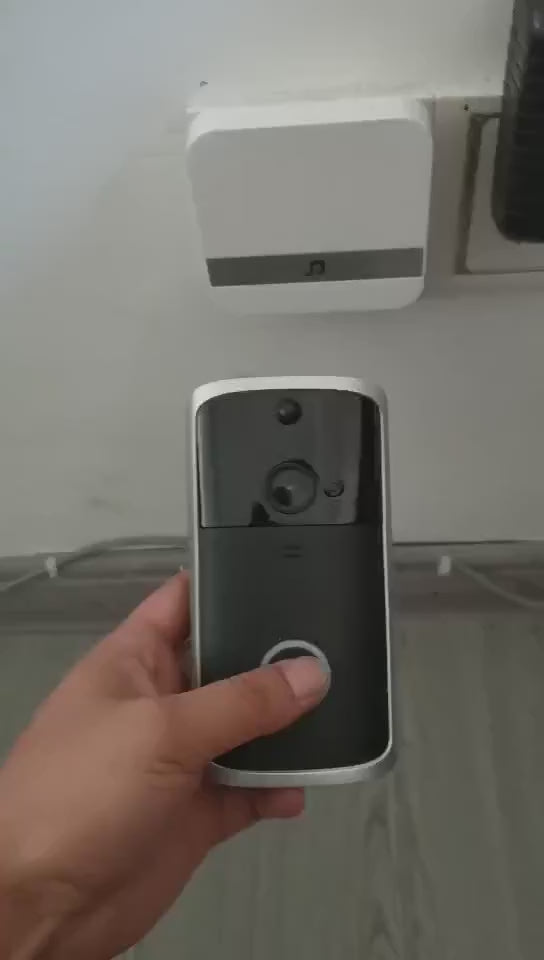 Smart doorbell camera with two-way audio and mobile app monitoring
