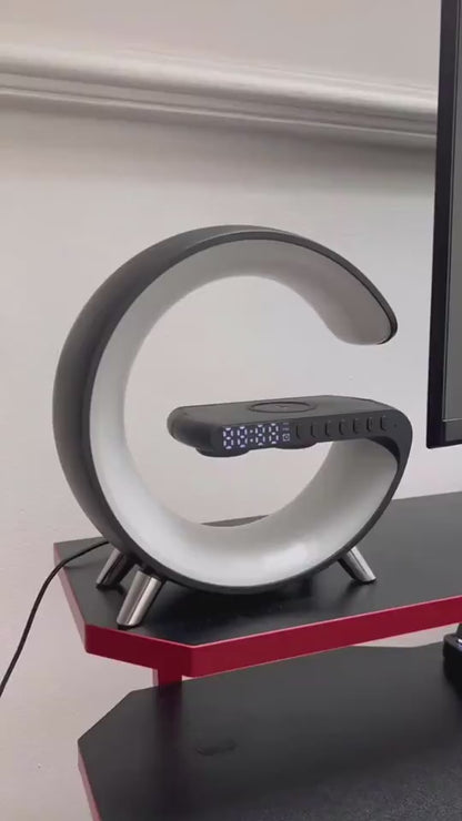 videoG-shaped smart LED lamp product demonstration