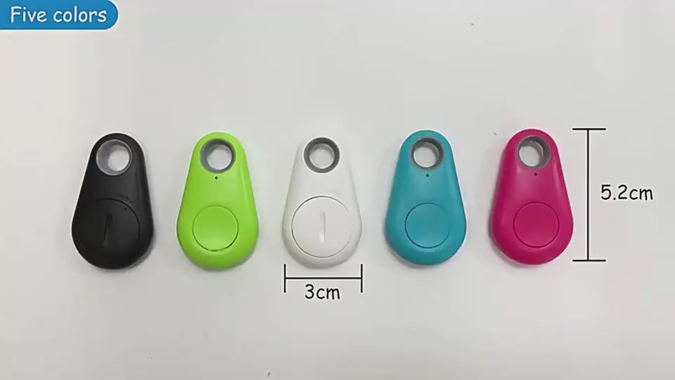 Bluetooth tracker demonstrating its remote camera shutter function with a compatible smartphone.
