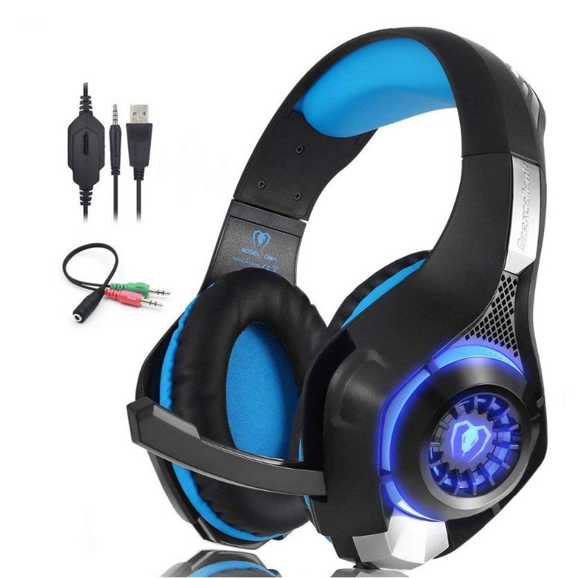 PS4 and PC gaming headset with LED lights