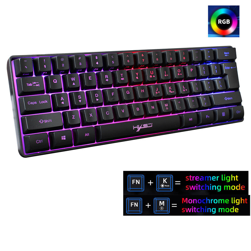 RGB backlit gaming keyboard for PC gaming and desktop setups.