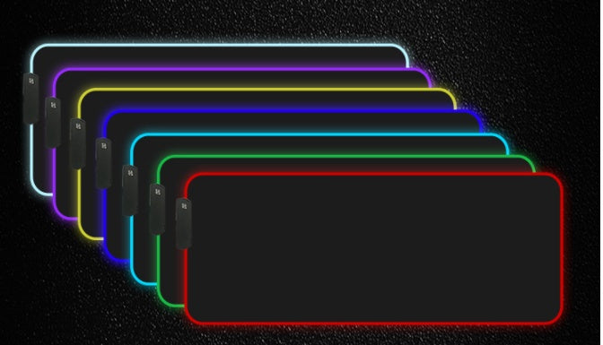 RGB mouse pad enhancing a modern computer gaming setup