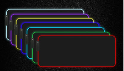 RGB mouse pad enhancing a modern computer gaming setup