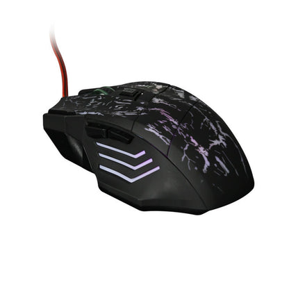 Seven-button wired gaming mouse for gaming and everyday use