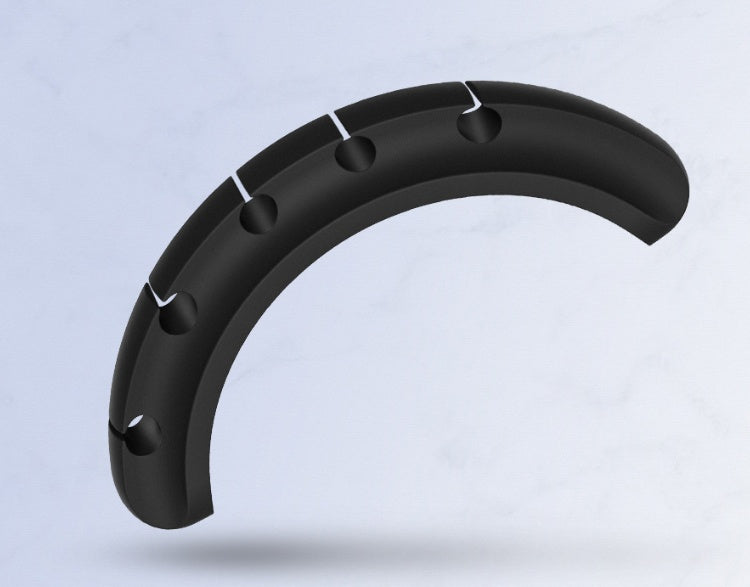 Silicone USB cable holder for desktop cable management