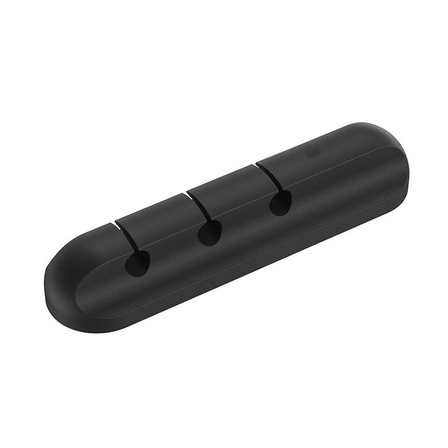 Flexible silicone wire organizer clips for everyday desktop cables