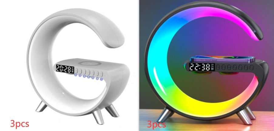 Smart bedside lamp with wireless phone charging