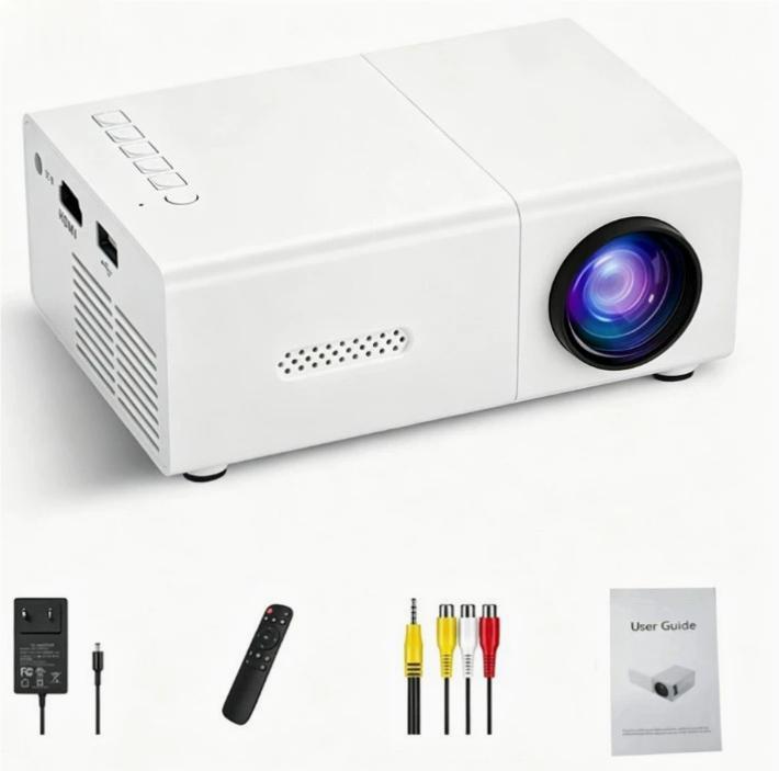 Small portable projector for bedroom, office, and travel entertainment
