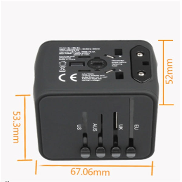 Compact travel USB charger with 1500W AC output